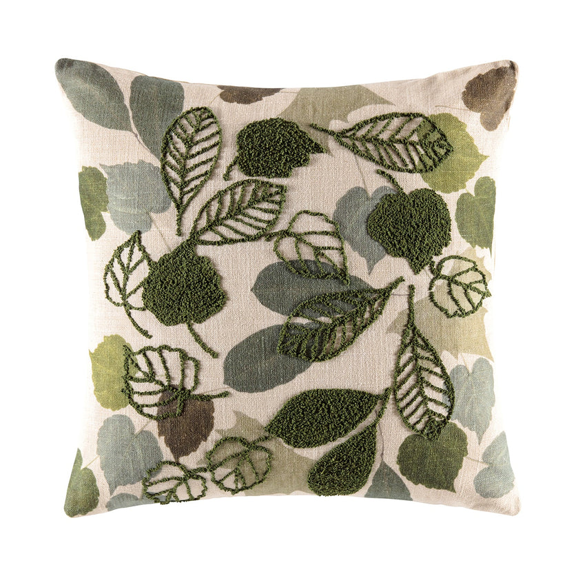 Folia Cushion CUSHION KAS AUSTRALIA Green Square 50x50cm